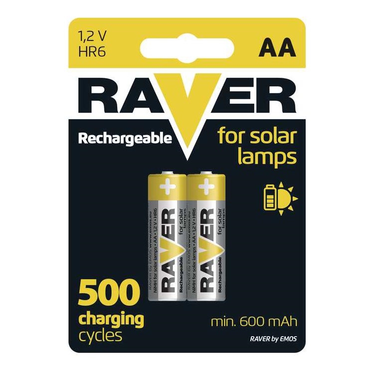 2 шт. Акумулятор AA RAVER NiMH/1,2V/600 mAh