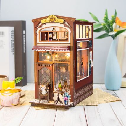 2Kids Toys - 3D-головоломка светодиодная подставка для книг Кофейня 2xAAA