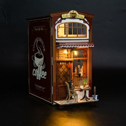 2Kids Toys - 3D-головоломка светодиодная подставка для книг Кофейня 2xAAA