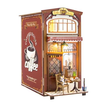 2Kids Toys - 3D-головоломка светодиодная подставка для книг Кофейня 2xAAA