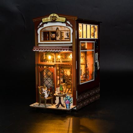 2Kids Toys - 3D пазл LED Книжкова підставка Кав’ярня 2xAAA