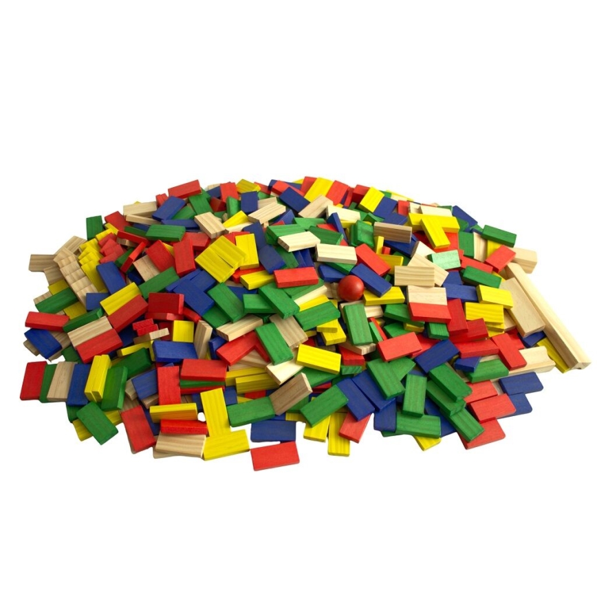 2Kids Toys - Дерев'яне кольорове доміно, 800 шт.