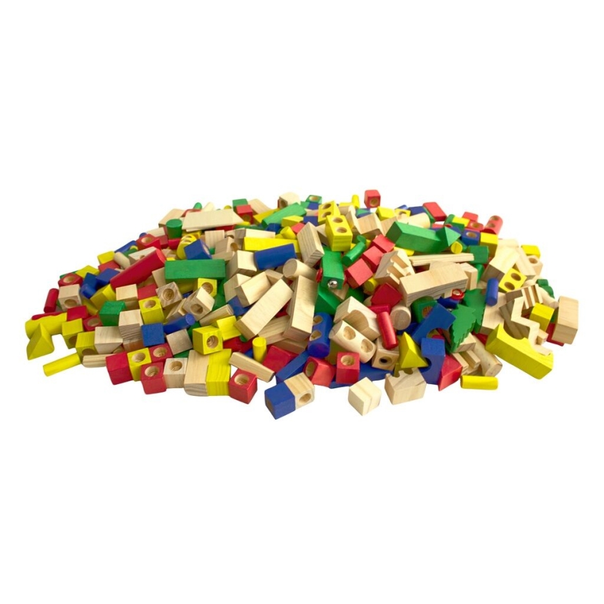 2Kids Toys - Дерев'яні кольорові кубики 500 шт.
