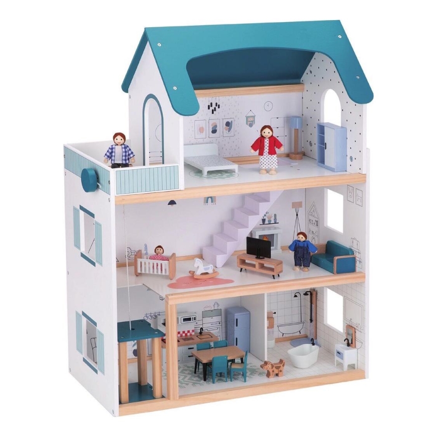 2Kids Toys - Деревянный кукольный домик Barbora