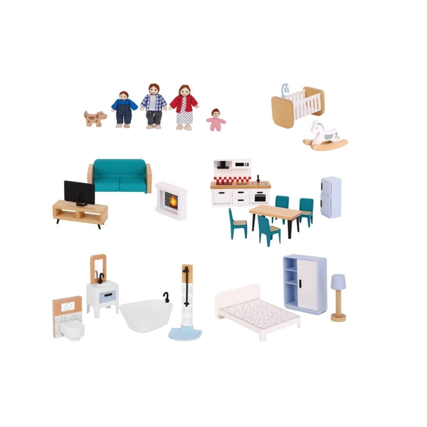 2Kids Toys - Деревʼяний ляльковий будиночок Barbora