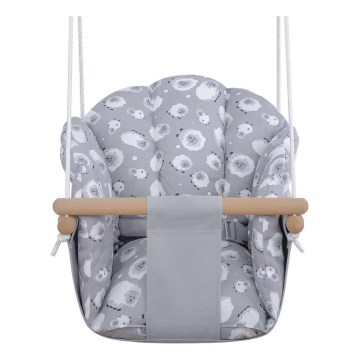 2Kids Toys - Детские текстильные качели серая/бук