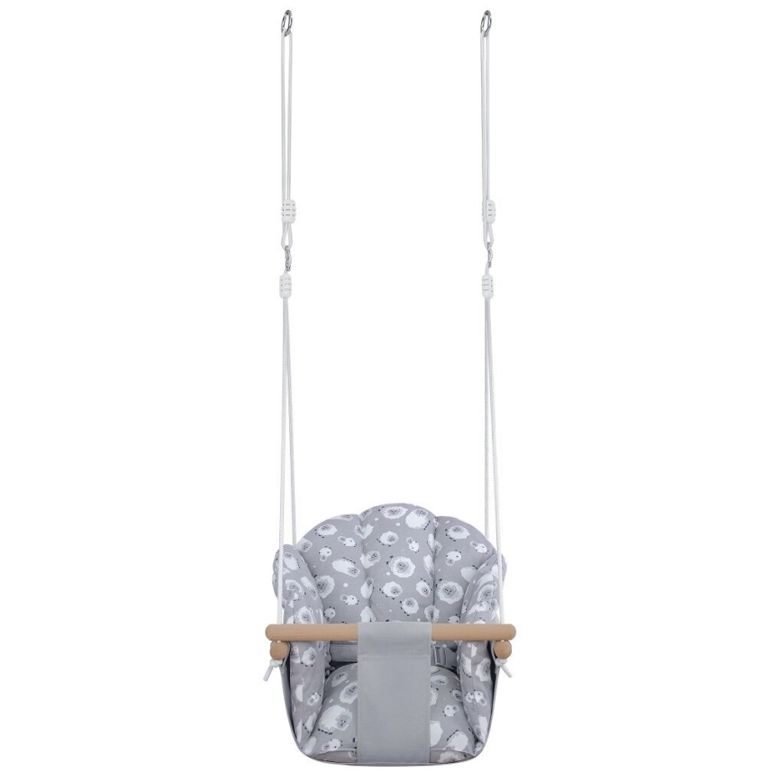 2Kids Toys - Детские текстильные качели серая/бук