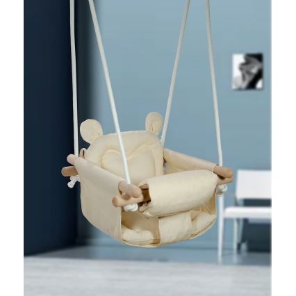 2Kids Toys - Детские текстильные качели кремовый/бук