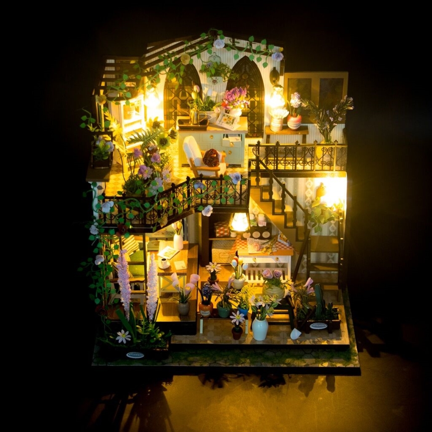 2Kids Toys - Миниатюра домика Darcyin цветочный домик 2xAAA