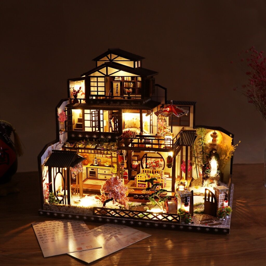 2Kids Toys - Миниатюра домика Роскошная сакуровая вилла 2xAAA