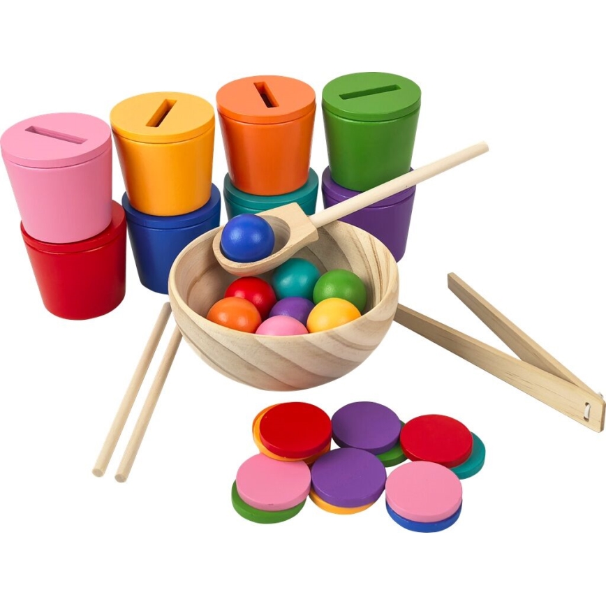 2Kids Toys - Радужні шарики, монети та чашечки, 8 кольорів