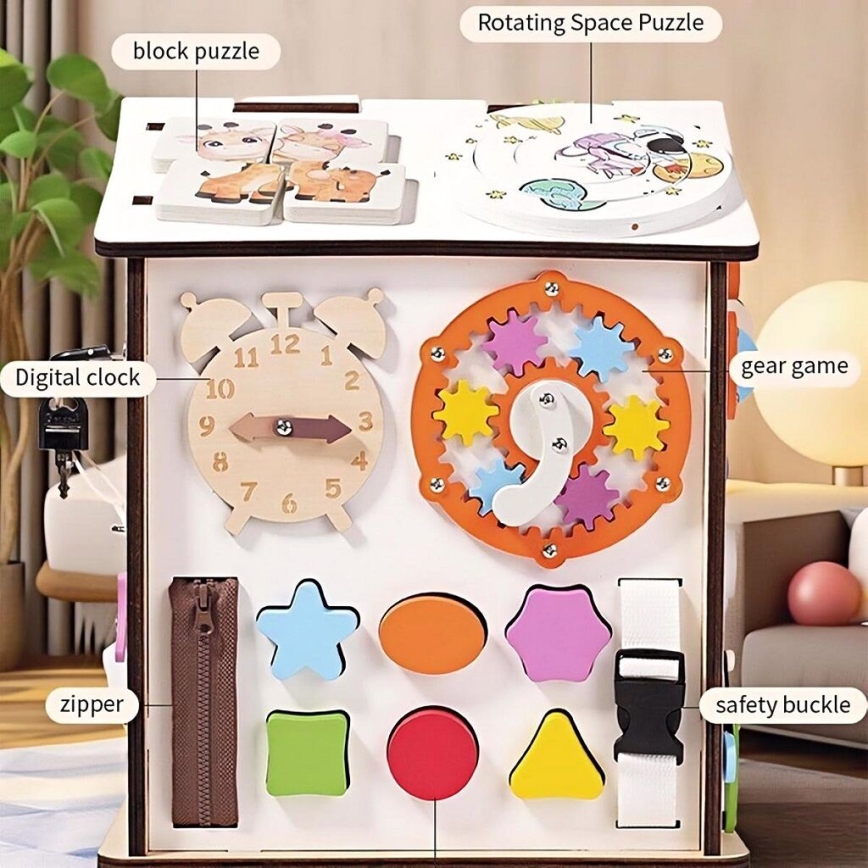 2Kids Toys - Розвивальна панель у вигляді будиночка, біла