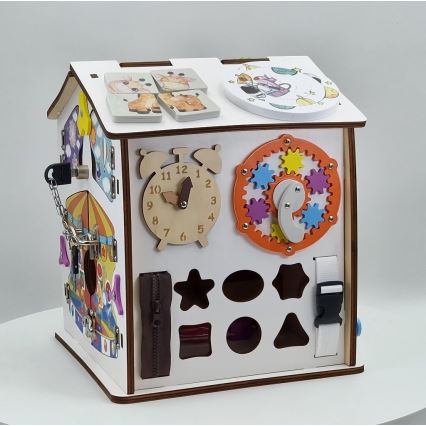 2Kids Toys - Розвивальна панель у вигляді будиночка, біла