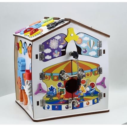 2Kids Toys - Розвивальна панель у вигляді будиночка, біла