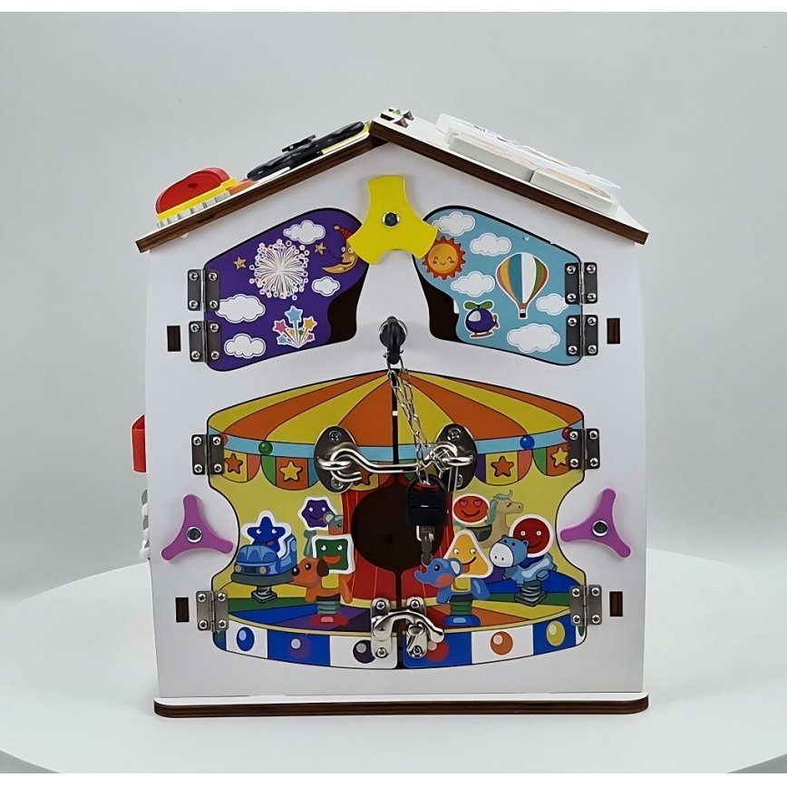 2Kids Toys - Розвивальна панель у вигляді будиночка, біла