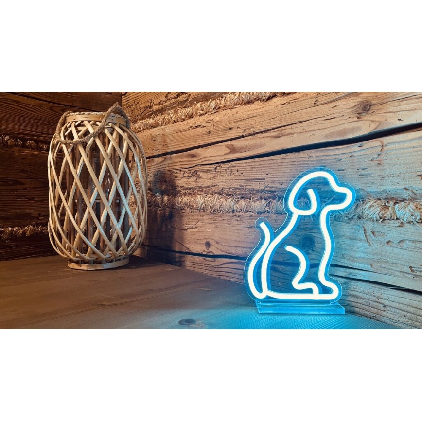 2Kids Toys - Стильный неоновый настольный LED-светильник LED/5W/USB, собака