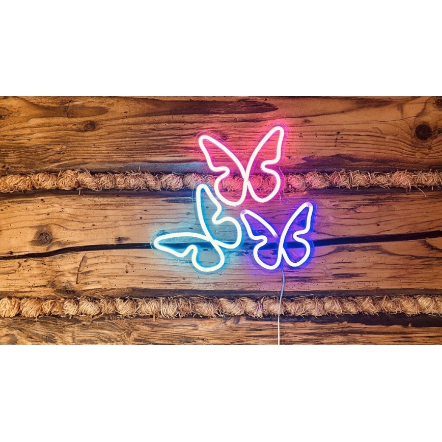 2Kids Toys - Светодиодное неоновое настенное украшение LED/5W/USB бабочки