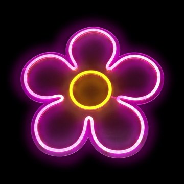 2Kids Toys - Светодиодное неоновое настенное украшение LED/5W/USB цветок