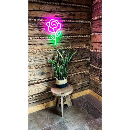 2Kids Toys - Светодиодное неоновое настенное украшение LED/5W/USB роза