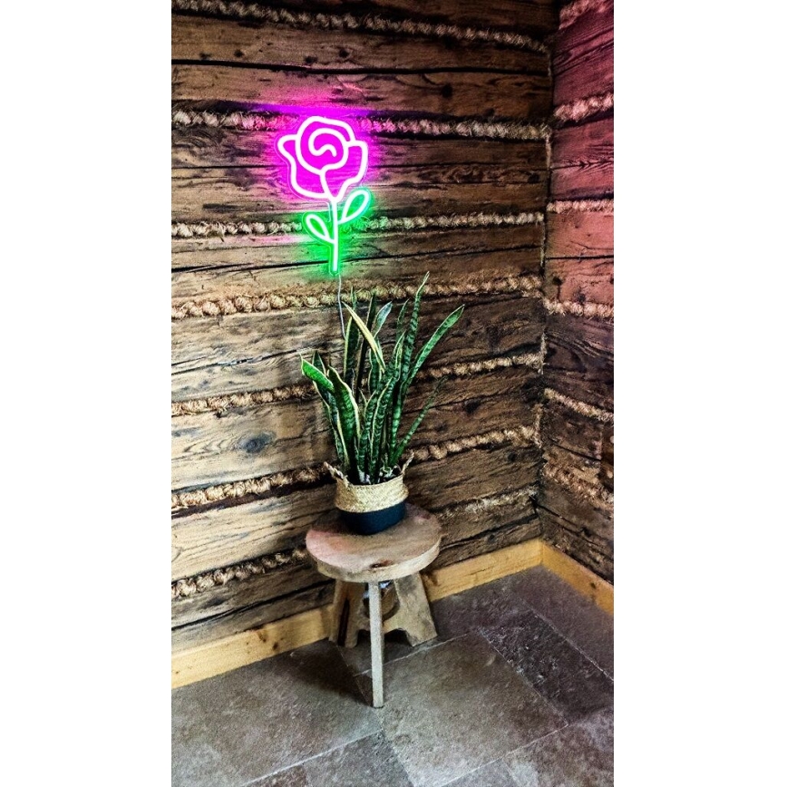 2Kids Toys - Светодиодное неоновое настенное украшение LED/5W/USB роза