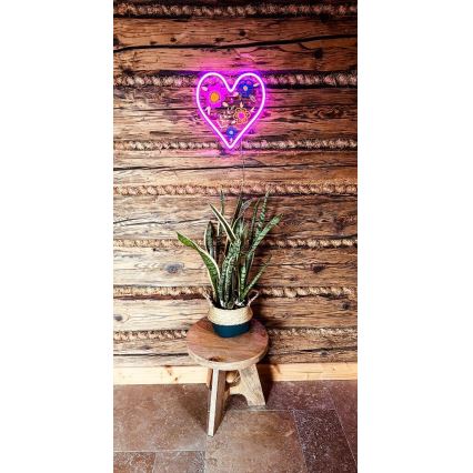 2Kids Toys - Светодиодное неоновое настенное украшение LED/5W/USB сердце