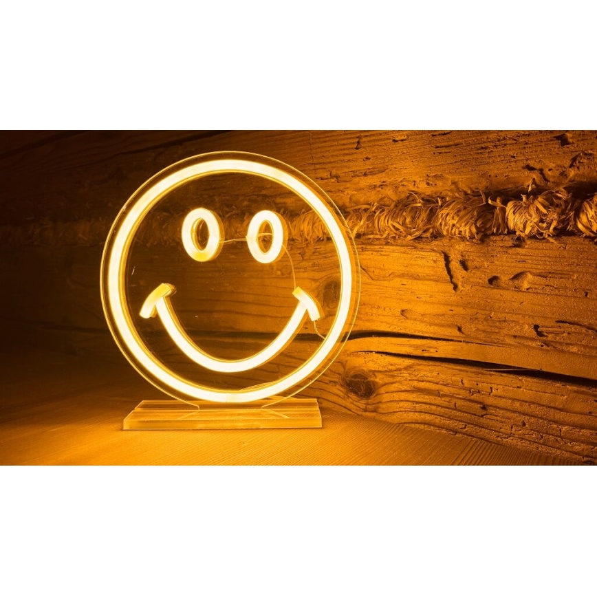 2Kids Toys - Светодиодное неоновое настольное украшение LED/5W/USB смайлик
