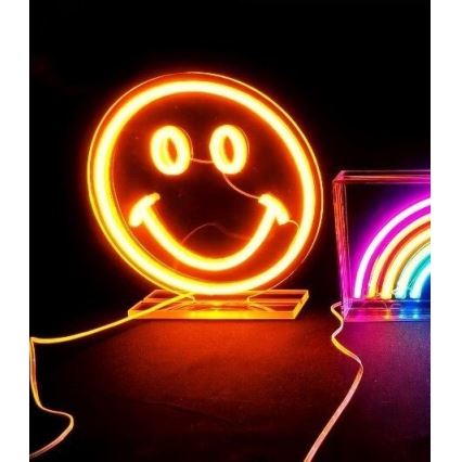 2Kids Toys - Светодиодное неоновое настольное украшение LED/5W/USB смайлик