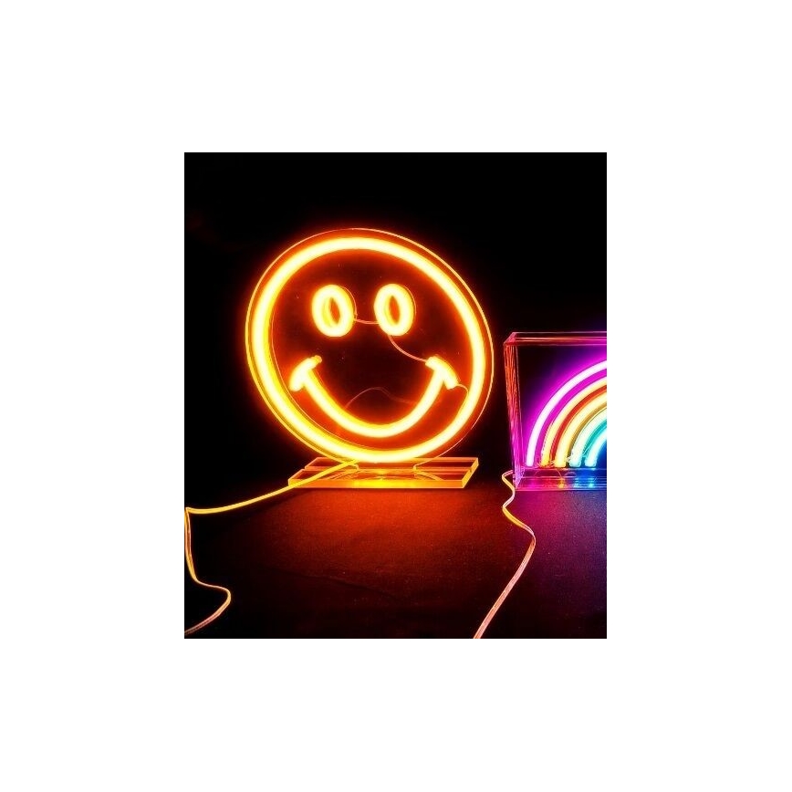 2Kids Toys - Светодиодное неоновое настольное украшение LED/5W/USB смайлик
