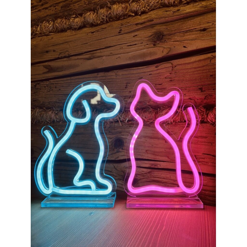 2Kids Toys - Светодиодное неоновое настольное украшение LED/5W/USB кот