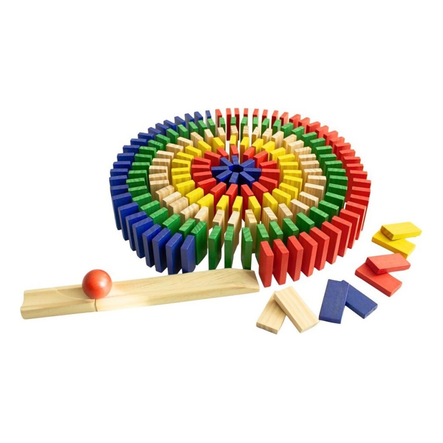 2Kids Toys - Кольорове дерев'яне доміно, 400 шт.