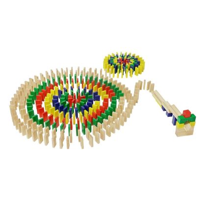 2Kids Toys - Кольорове дерев'яне доміно, 400 шт.