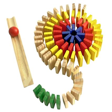 2Kids Toys - Кольорове дерев'яне доміно, 400 шт.