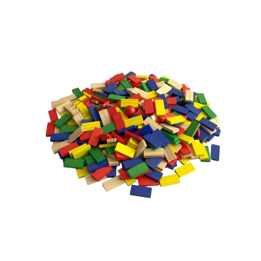 2Kids Toys - Кольорове дерев'яне доміно, 400 шт.