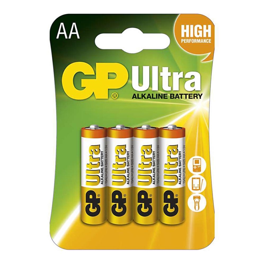 4 шт. Лужна батарея AA GP ULTRA 1,5V