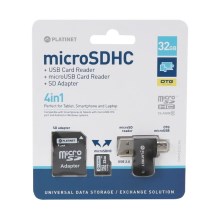 4в1 MicroSDHC 32Гб+ SD-адаптер + MicroSD зчитувач + OTG адаптер