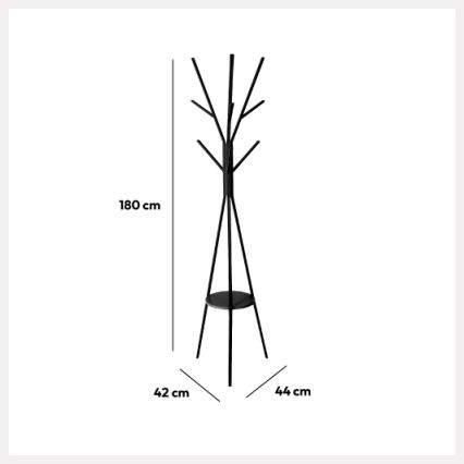 5five - Напольная вешалка TASO 180x44 см чёрная