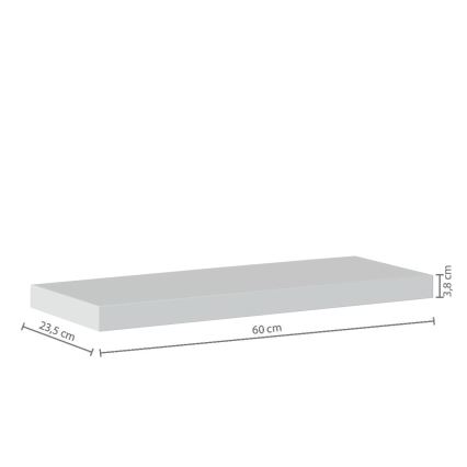 5five - настенная полка HYLE 60x24 см белая
