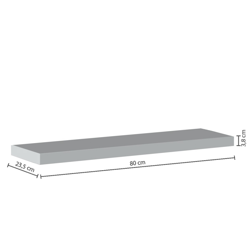 5five - Настенная полка HYLE 80x24 cm белая