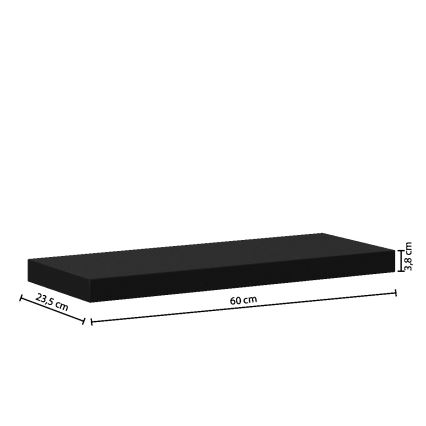 5five - Настінна полиця HYLE 60x24 cm чорна