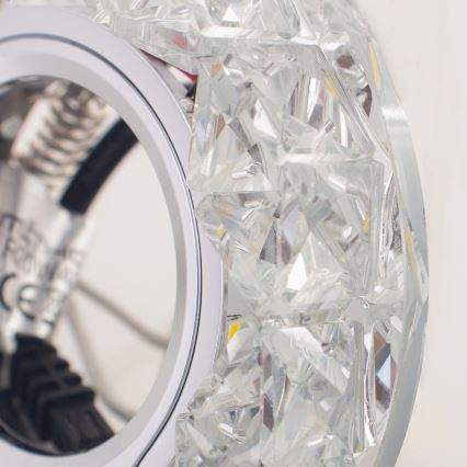 Emithor 71094 - Світильник для натяжних стель CRYSTAL FIX 1xGU10/50W + LED/3W STRIPE