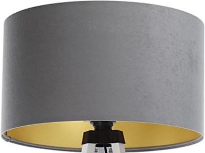 Абажур для торшера STANDART E27 диаметр 45 см серый/золотистый