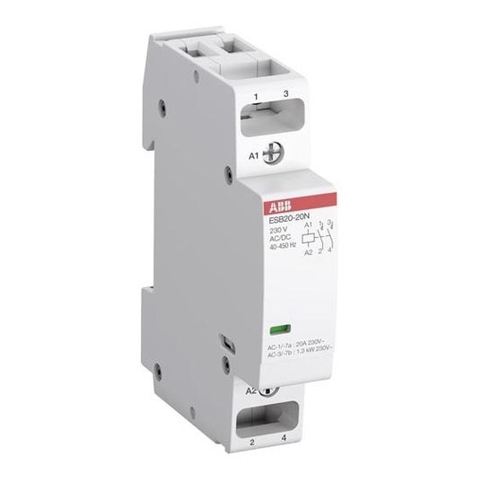 ABB 1SBE121111R0620 - 2-полюсный модульный контактор ESB20-20N-06 20A 230V