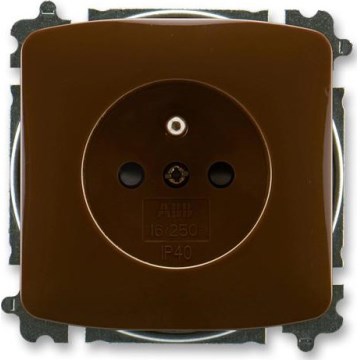 ABB 6619A-A06357 H - Розетка для дома без рамки TANGO 250 В коричневая