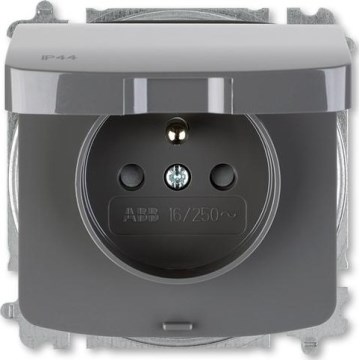 ABB 6619A-A06997 S2 - Бытовая розетка безвинтовая без рамки TANGO 250V IP44 серая