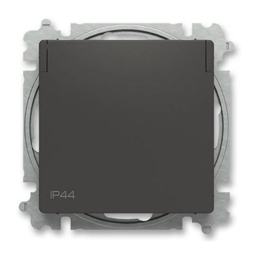 ABB 6619T-A06995 237 - Розетка для дому без рамки ZONI 250V IP44 чорна матова