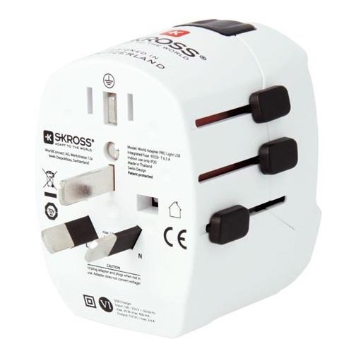 Адаптер для подорожей PRO Light USB AC45PD - для всього світу, UK+USA+AUS/CN USB A+C 45 Вт