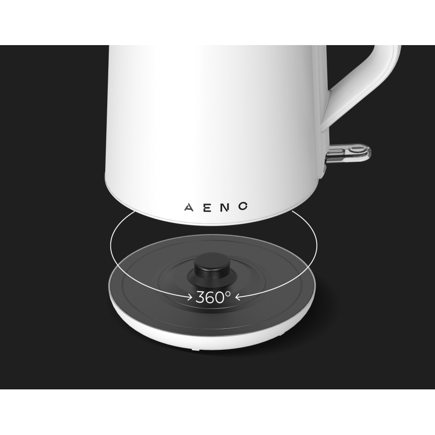 AENO - Електричний чайник 1,5 л 2200 Вт/230 В білий