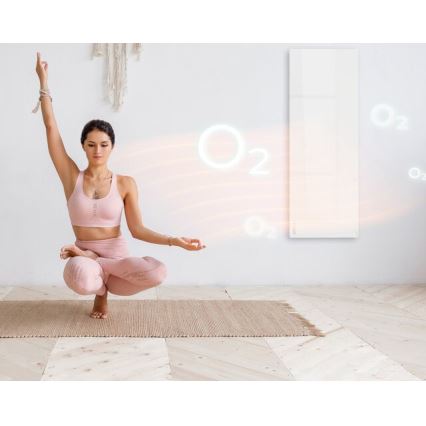 AENO - Розумна електрична інфрачервона панель 700W таймер/термостат IP44 Wi-Fi білий