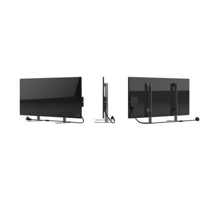 AENO - Розумна електрична інфрачервона панель 700W таймер/термостат IP44 Wi-Fi чорний