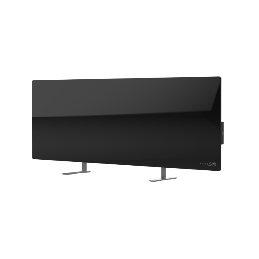 AENO - Розумна електрична інфрачервона панель 700W таймер/термостат IP44 Wi-Fi чорний